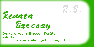 renata barcsay business card